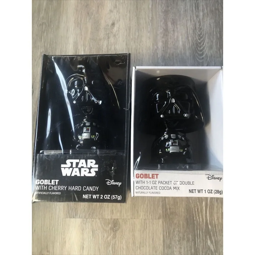 Star Wars Darth Vader Goblets-Disney. One With Cherry Candy And One With Cocoa